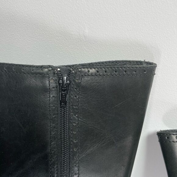 Merrell Black Leather Boots, Plaza Peak, 7.5 - Picture 11 of 13